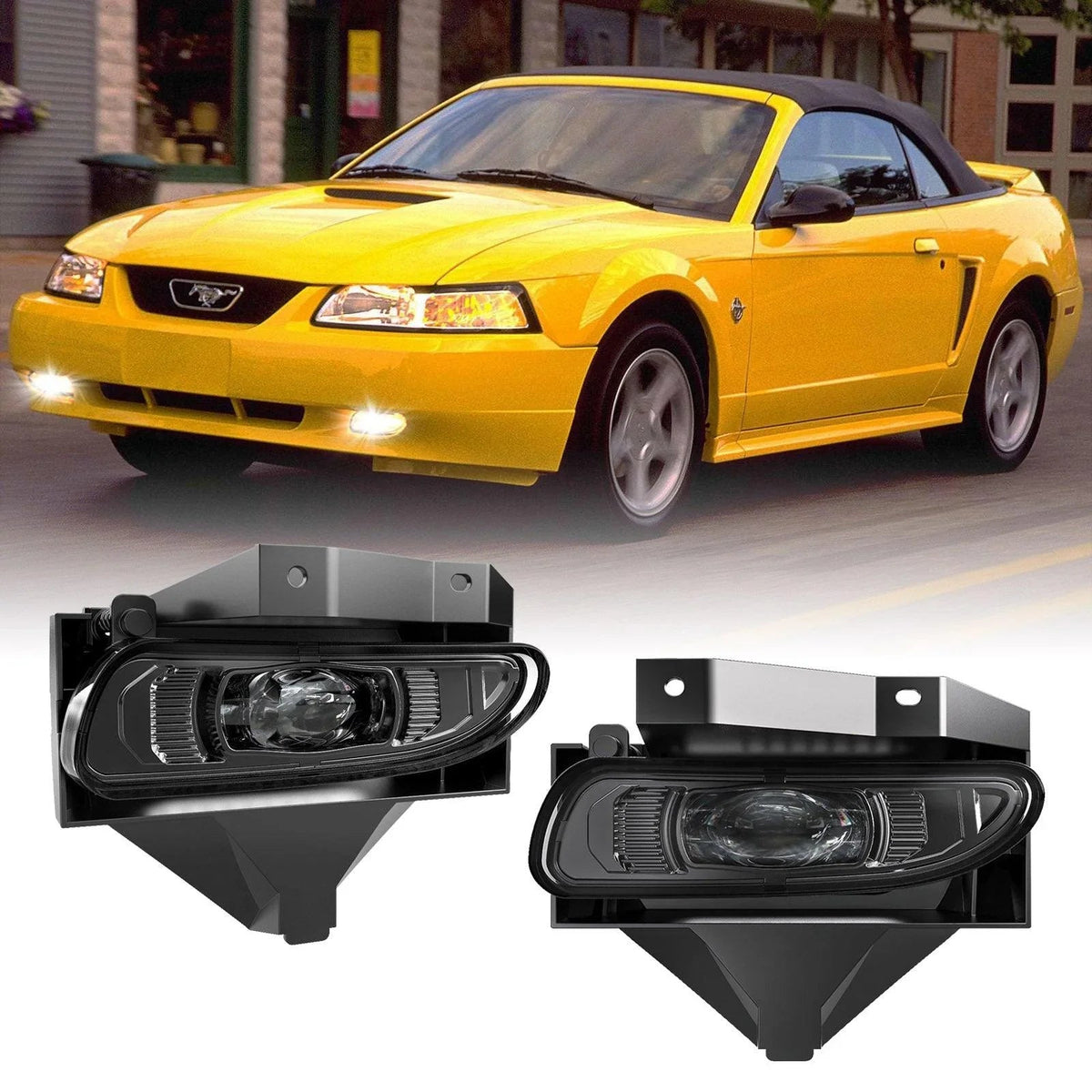 Auxbeam LED Fog Lights Assembly (2 Pcs) for 1999-2004 Ford Mustang GT