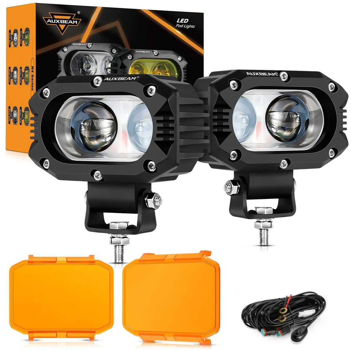 Auxbeam R4 Series 4 Inch 60W Spot Beam LED Pods Light White Driving Light