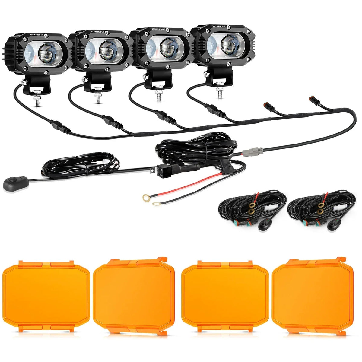 Auxbeam R4 Series 4 Inch 60W Spot Beam LED Pods Light White Driving Light
