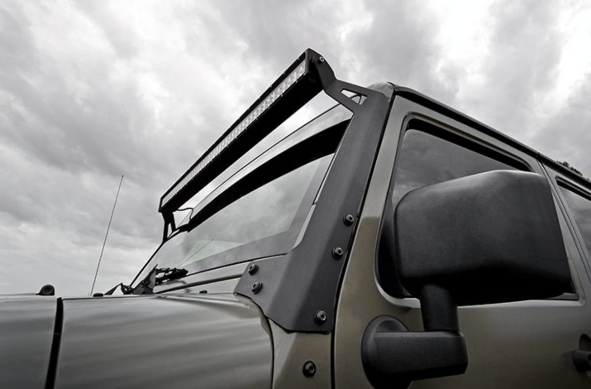 Upper Jeep JK Windshield Light Bar Mount