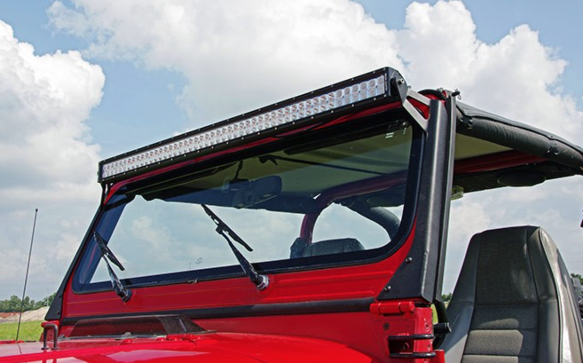 Jeep YJ Upper Windshield Light Bar Mounts