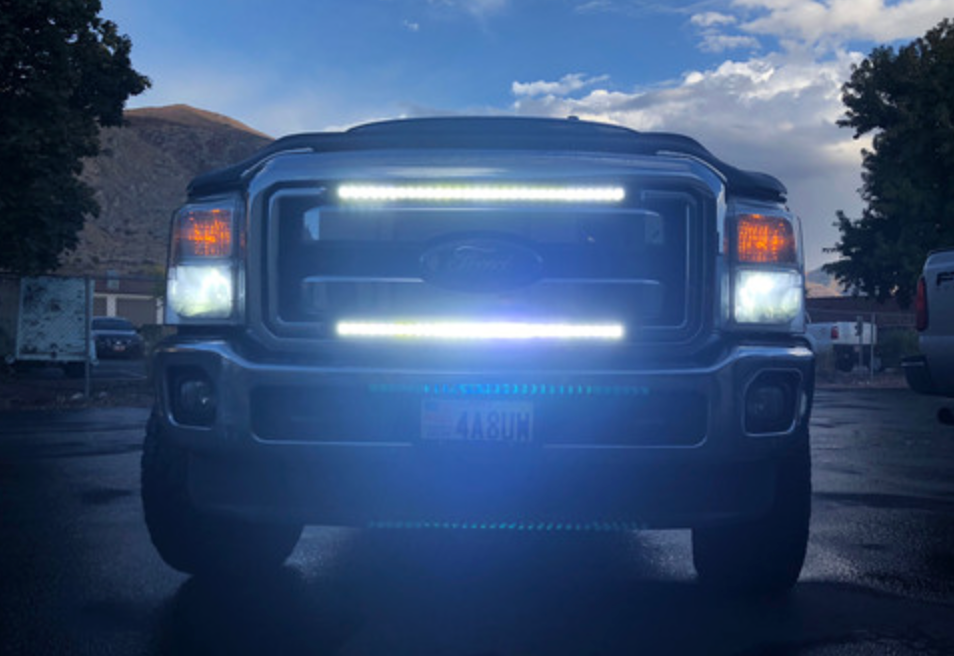 2011-2016 Ford Super Duty Grille Dual 30" Light Bar Kit - vehicle-specific brackets