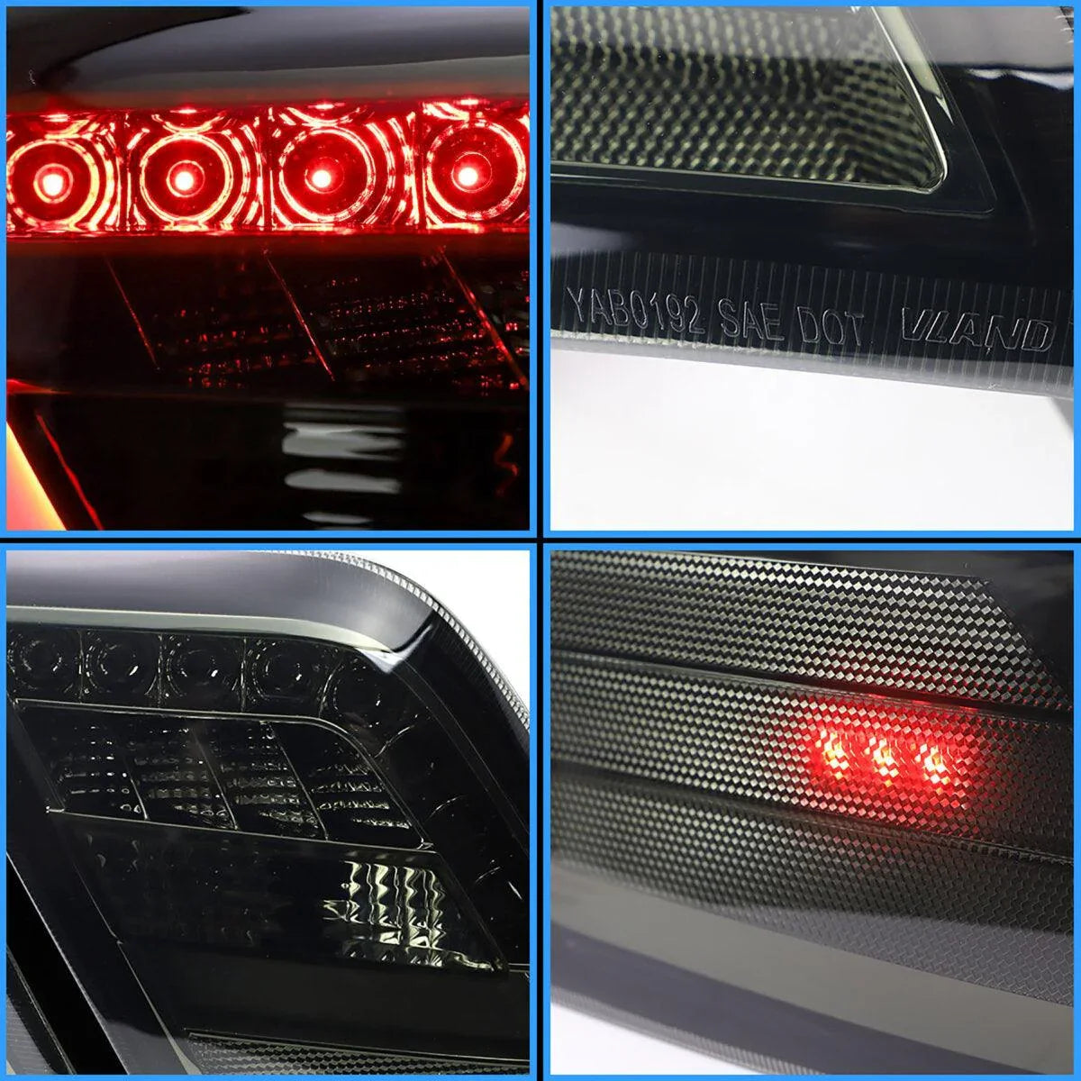 Vland LED Tail Lights Assembly for 2006-2011 Toyota Camry XV40 Regular Models