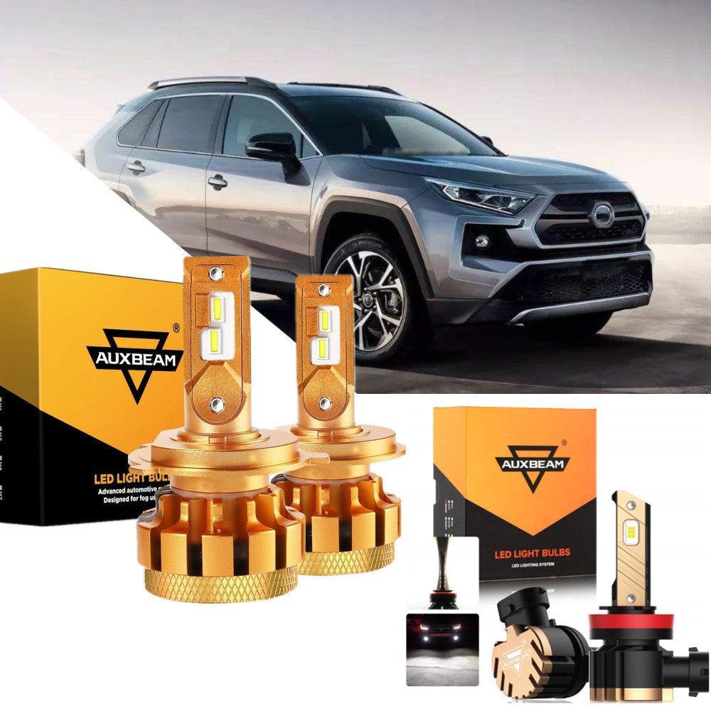 Auxbeam F-16 Plus Series LED High/Low Beam Bulb Bundle for 2005 Toyota RAV4