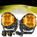 V-ULTRA Series | 3 Inch 108W LED Side Shooter Amber Pod Lights with Amber DRL