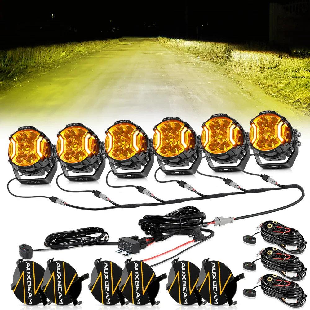V-ULTRA Series | 3 Inch 108W LED Side Shooter Amber Pod Lights with Amber DRL