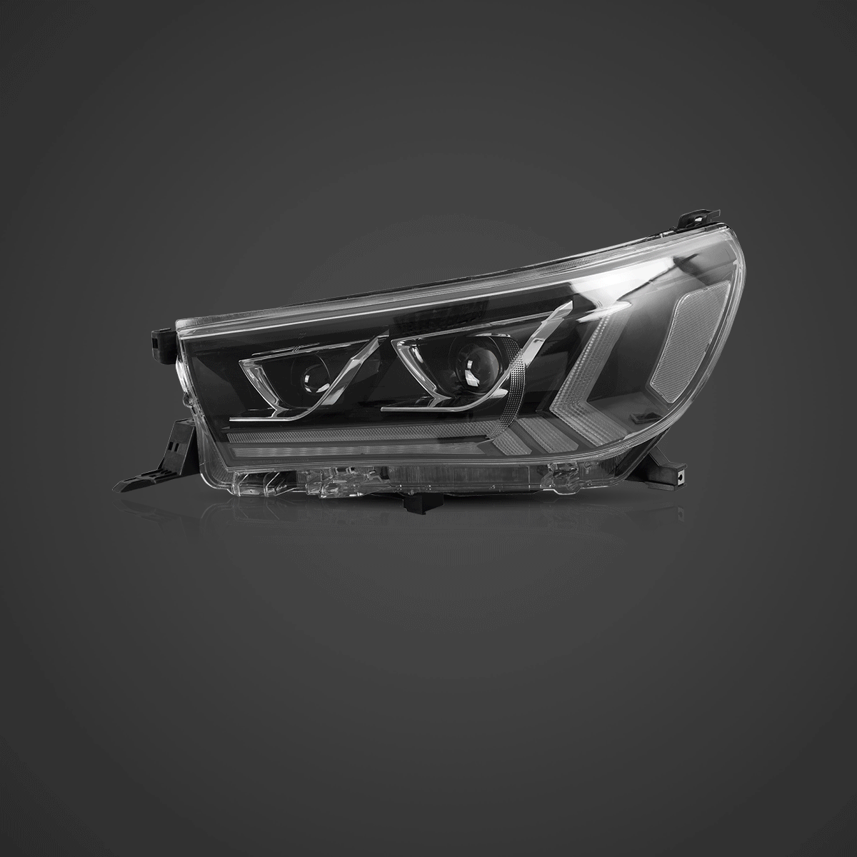 Vland LED Headlight Assembly Dual Beam for 2015-2020 Toyota Hilux SR5 8th Gen