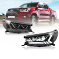 Vland LED Headlight Assembly Dual Beam for 2015-2020 Toyota Hilux SR5 8th Gen