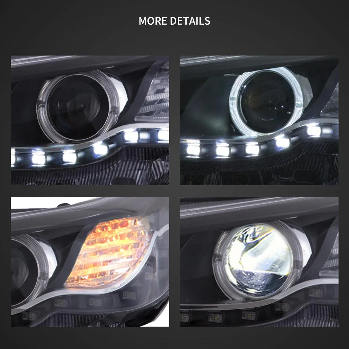 Vland LED Headlight Assembly for 2009-2013 Toyota Reiz/Mark X 2nd Gen (GRX130)