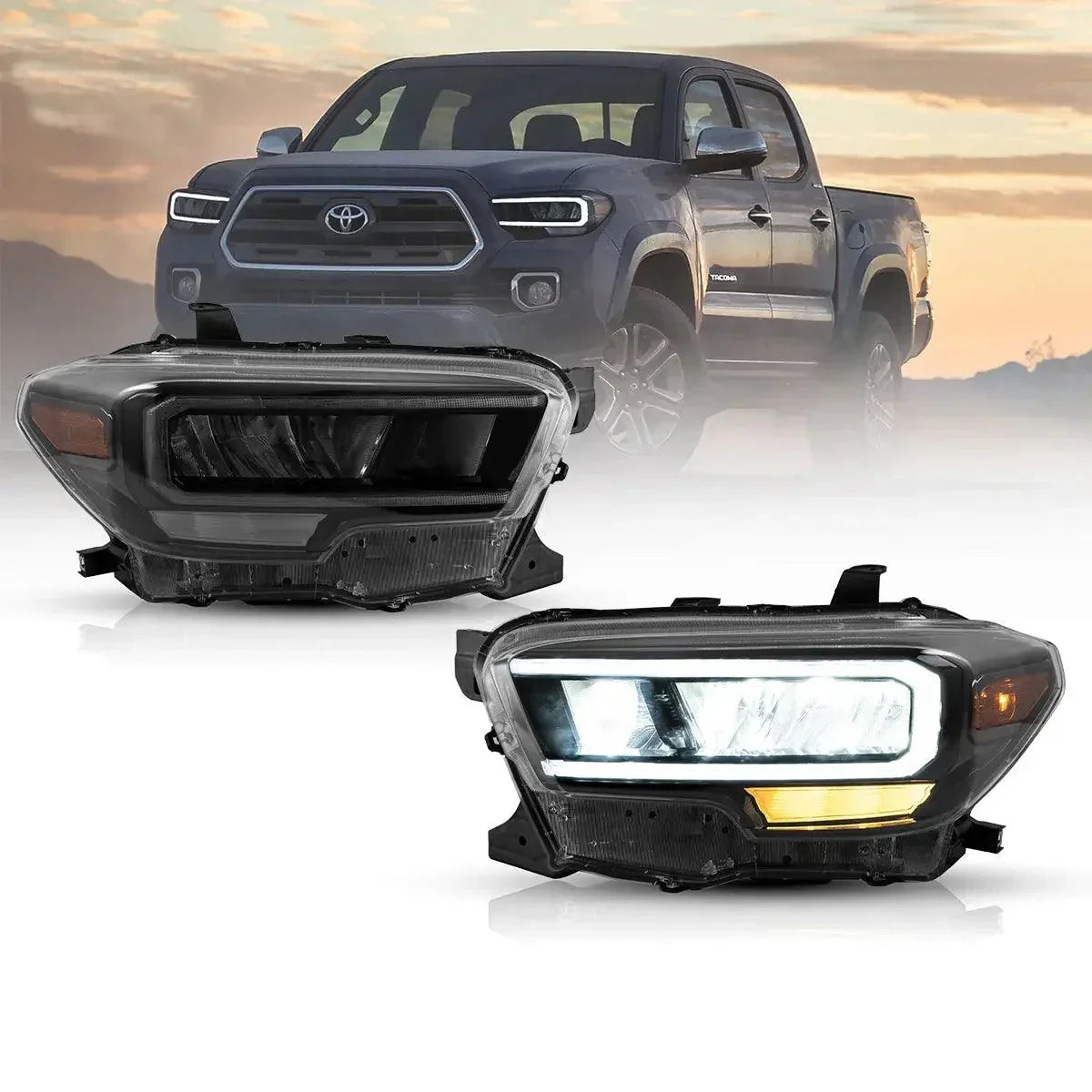 Vland LED Headlight Assembly for 2016-2023 Toyota Tacoma 3rd Gen (N300)