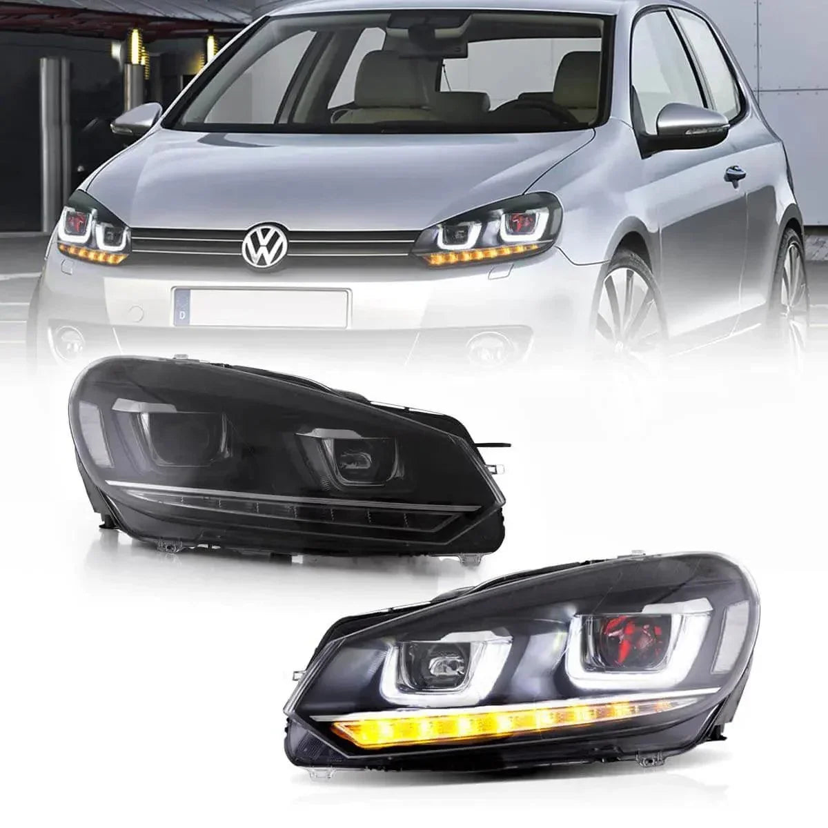 Vland LED Headlight for 2008-2014 Volkswagen Golf 6th Gen (Mk6/A6 Typ 5K)