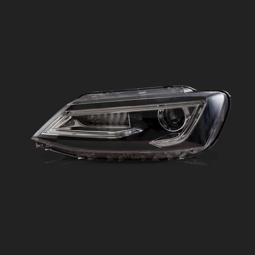 Vland LED Headlight Assembly Dual Beam Projector for 2010-2018 Volkswagen Jetta
