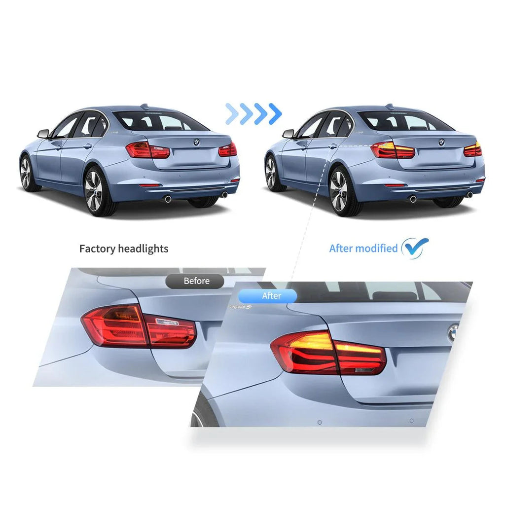 Vland LED Tail Lights Assembly for 2012-2019 BMW 3