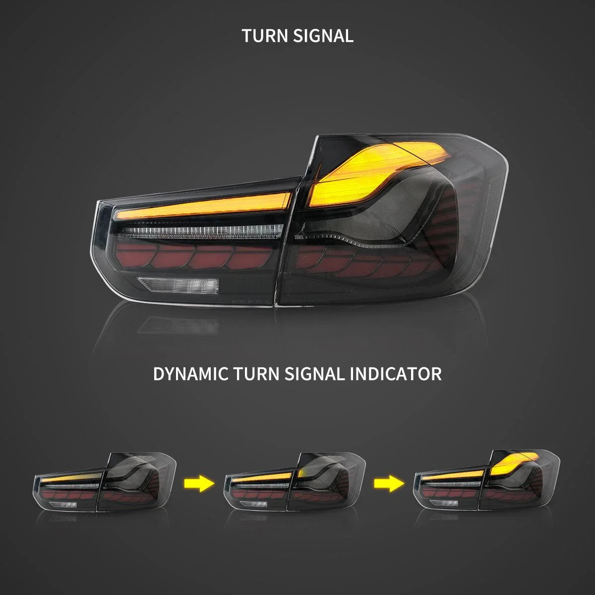 Vland LED Tail Lights Assembly With Dynamic Welcome Light for 2012-2019 BMW 3
