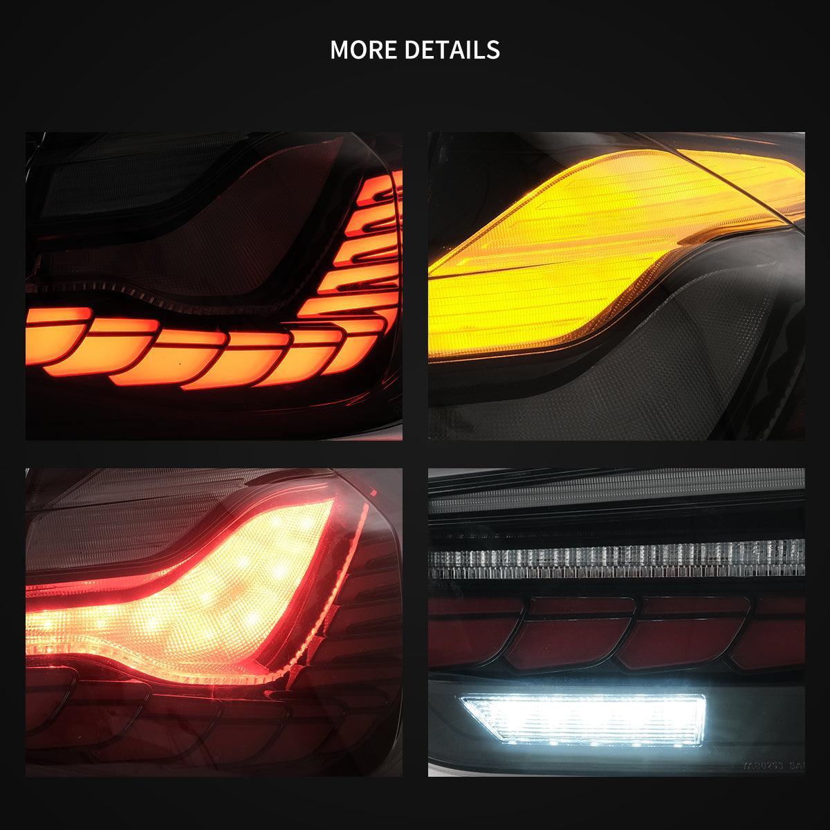 Vland LED Tail Lights Assembly With Dynamic Welcome Light for 2012-2019 BMW 3
