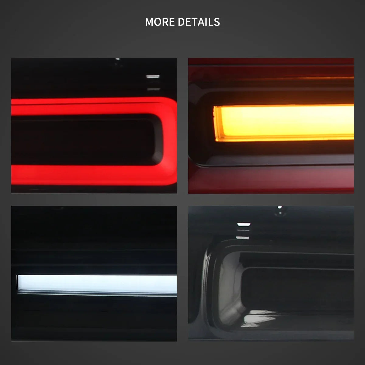 Vland LED Tail Lights Assembly for 2008-2014 Dodge Challenger 3rd Gen (LC)