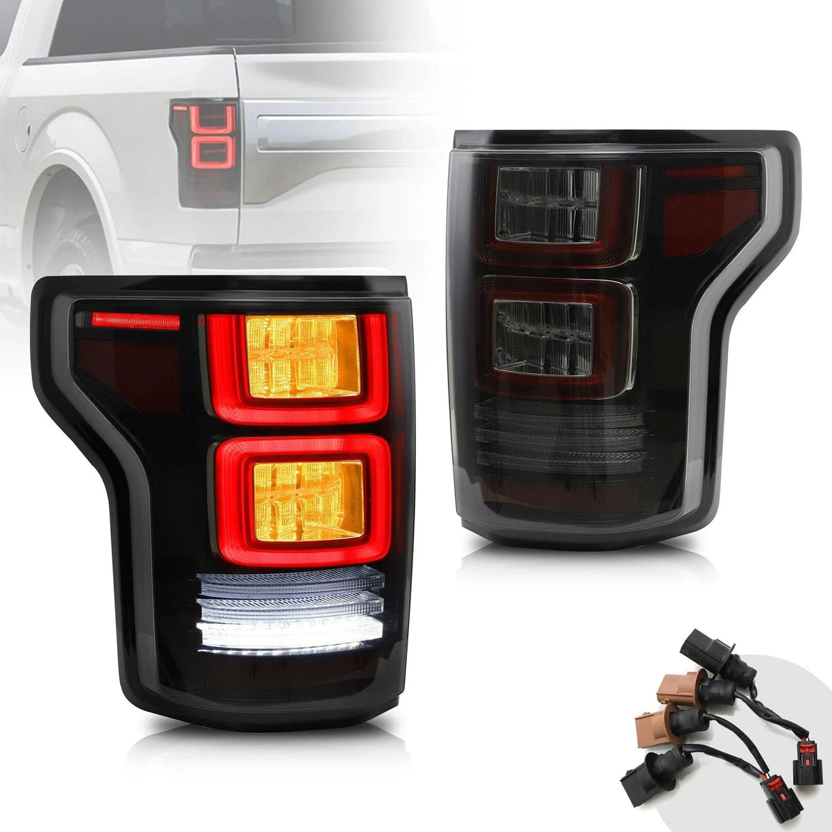 Vland LED Tail Lights Assembly for 2015-2020 Ford F150 13th Gen (P552)