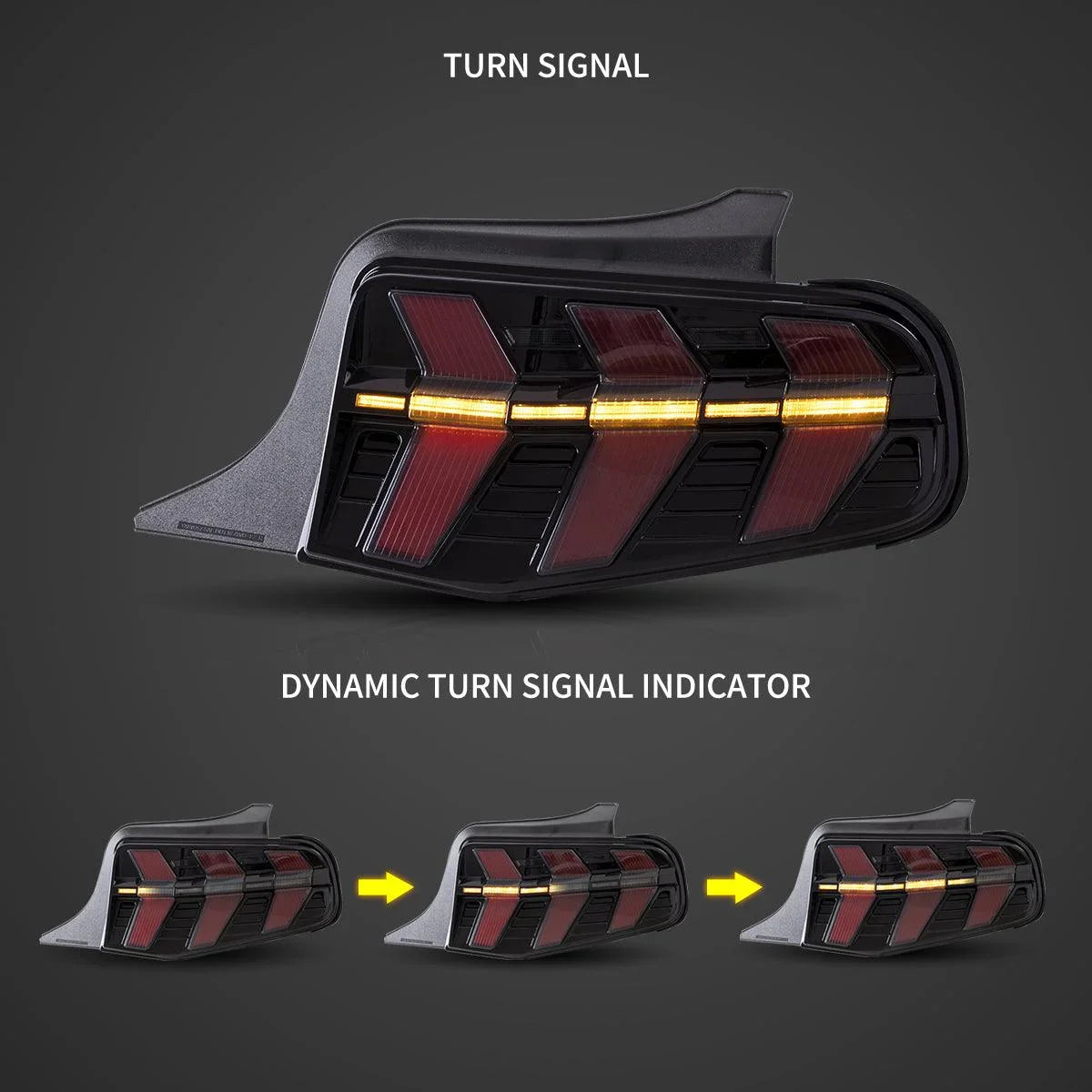 Vland LED Tail Lights Assembly for 2010-2012 Ford Mustang 5th Gen (S-197 II)