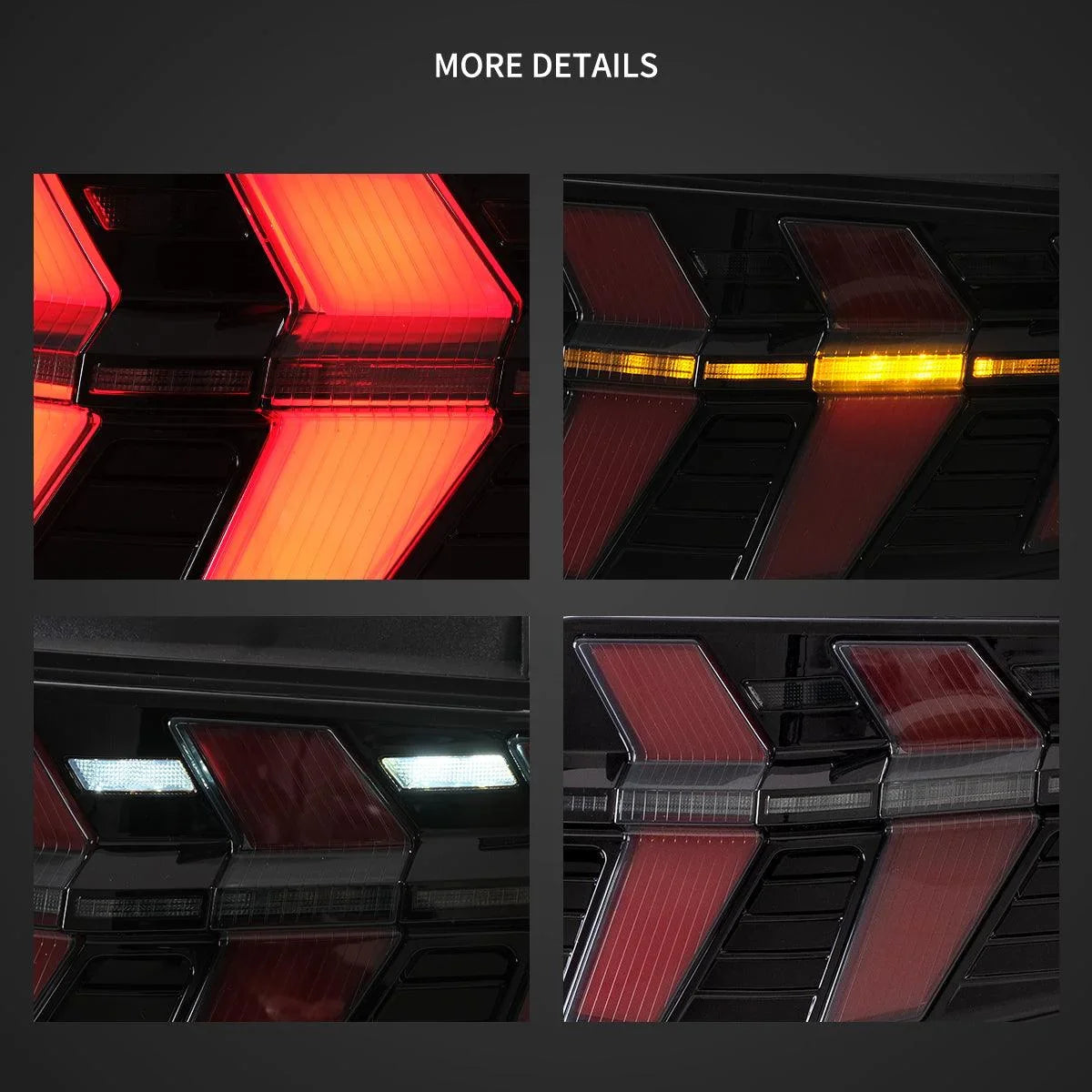 Vland LED Tail Lights Assembly for 2010-2012 Ford Mustang 5th Gen (S-197 II)