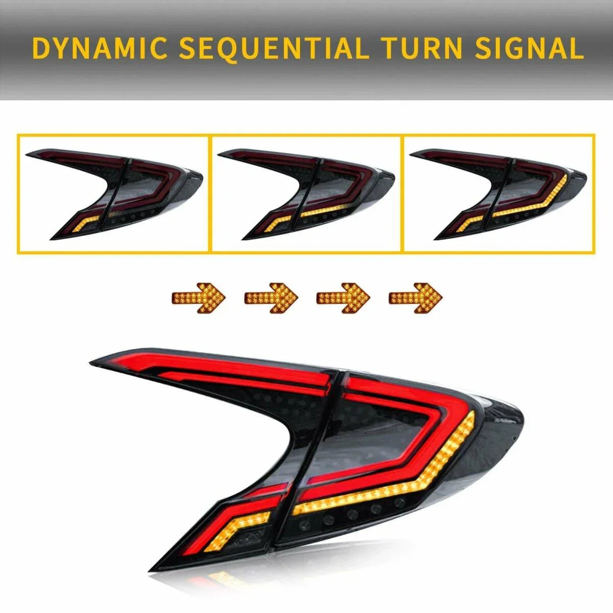Vland LED Tail Light Assembly for 2018-2020 Toyota CHR/C-HR