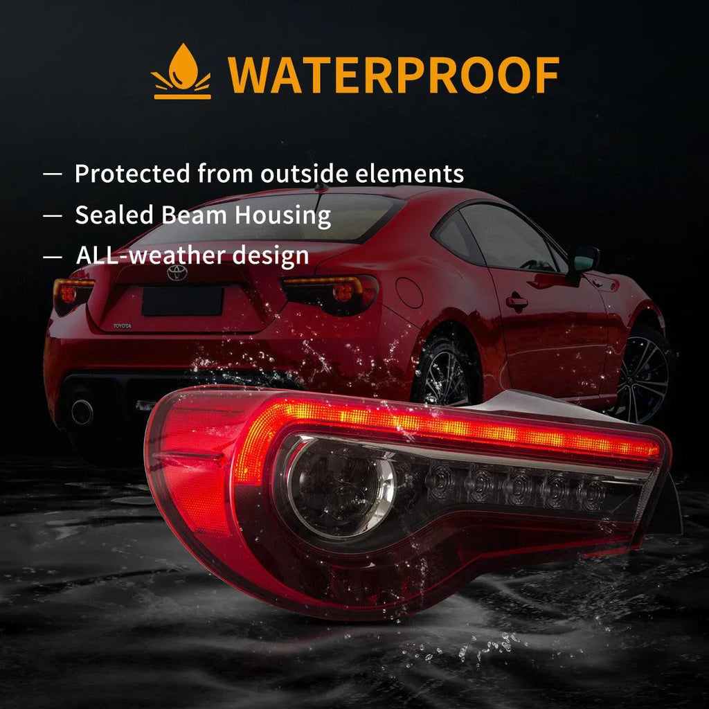 Vland Sequential LED Tail Lights for 2012-2021 Toyota 86, Subaru BRZ, Scion FR-S