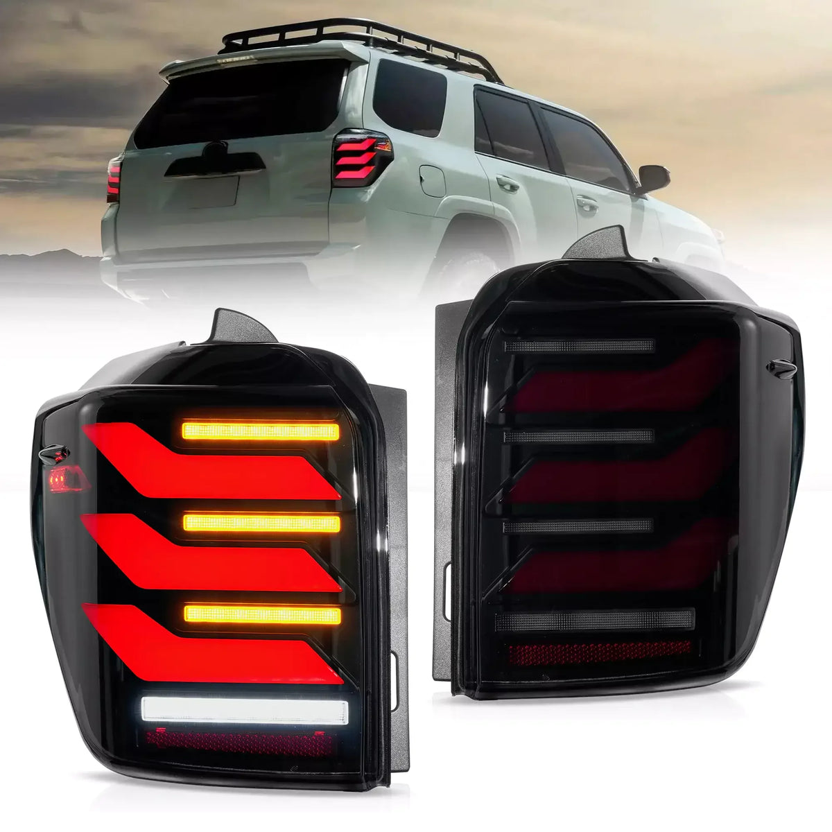 Vland LED Tail Lights Assembly for 2010-2014 Toyota 4Runner