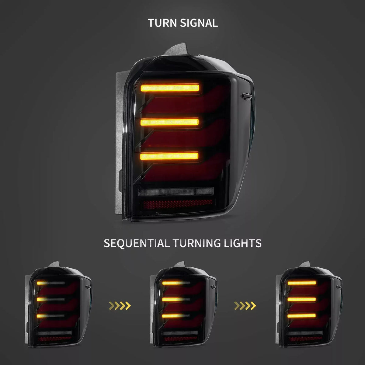 Vland LED Tail Lights Assembly for 2010-2014 Toyota 4Runner