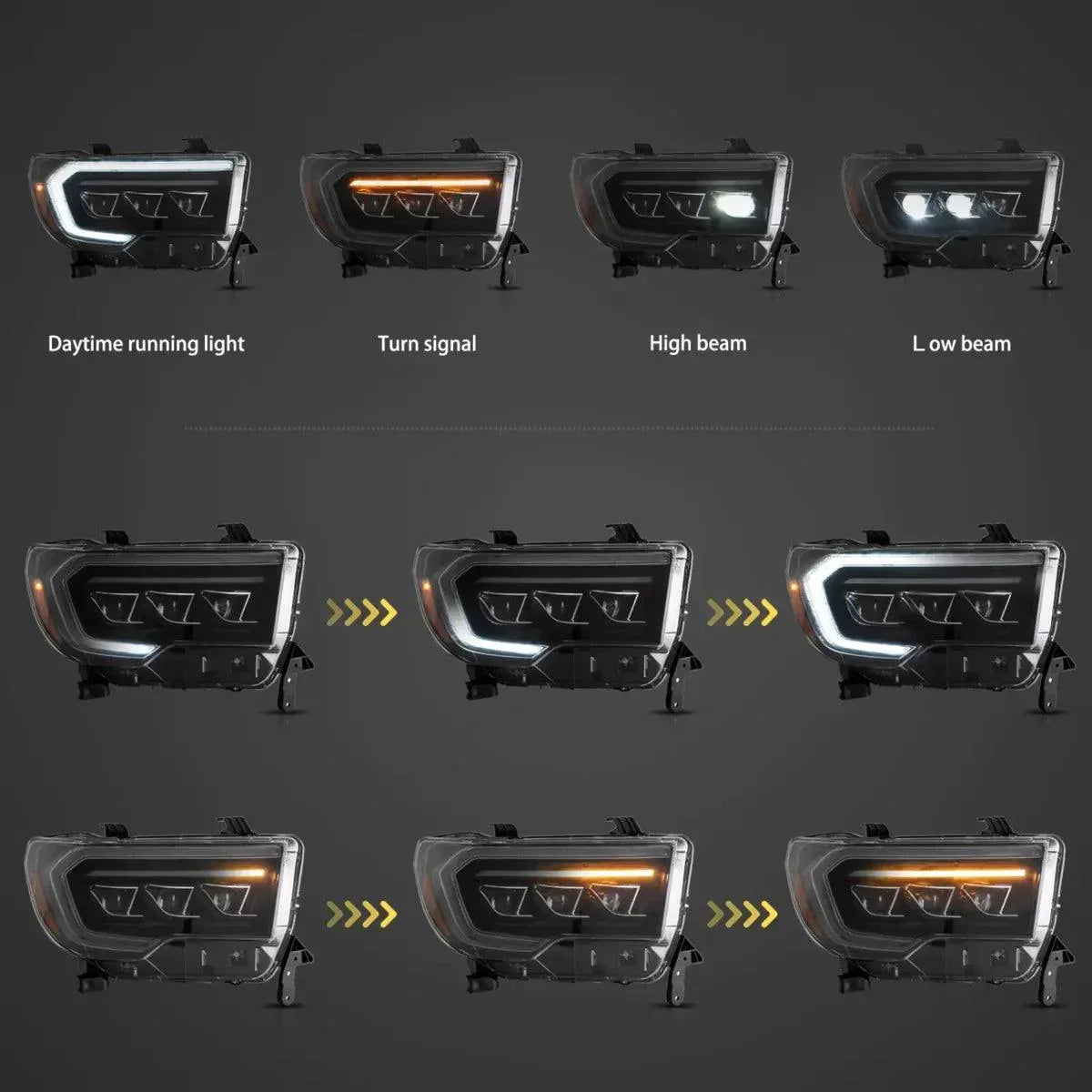Vland LED Headlight for 2007-2013 Toyota Tundra 2nd Gen (XK50)