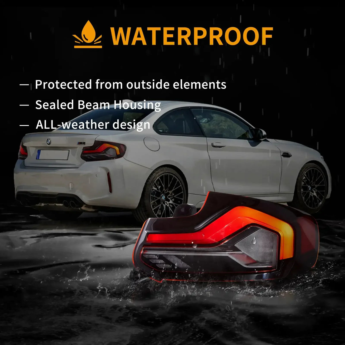 Vland LED Tail Lights Assembly for 2014-2021 BMW 2