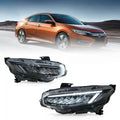 Vland LED Headlight Assembly Reflection Bowl for 2016-2021 Honda Civic 10th Gen