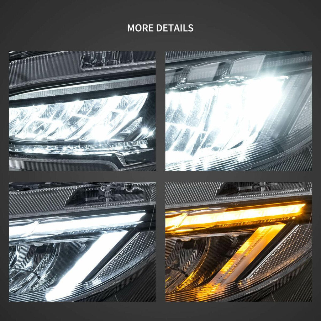 Vland LED Headlight Assembly Reflection Bowl for 2016-2021 Honda Civic 10th Gen