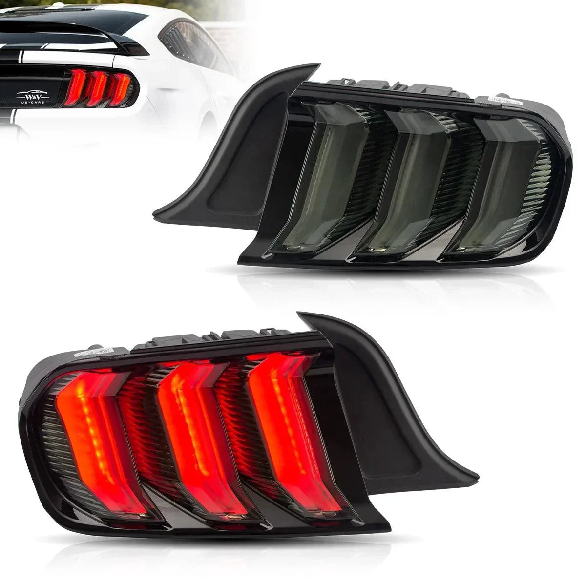 Vland LED Tail Lights Assembly for 2015-2023 Ford Mustang 6th Gen (S550)