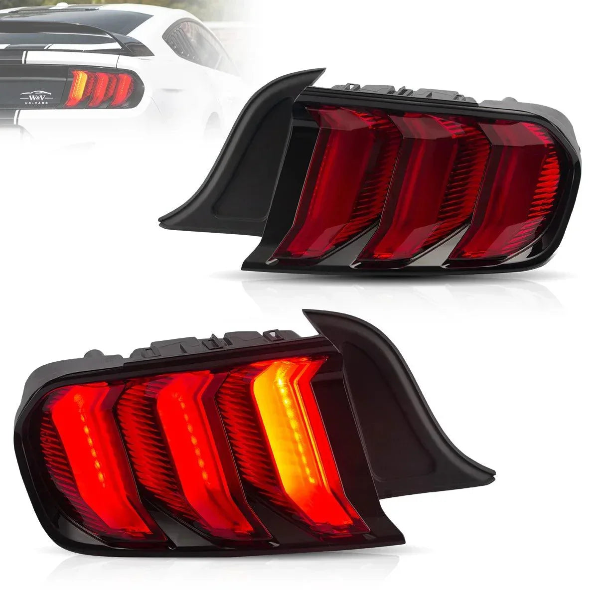 Vland LED Tail Lights Assembly for 2015-2023 Ford Mustang 6th Gen (S550)