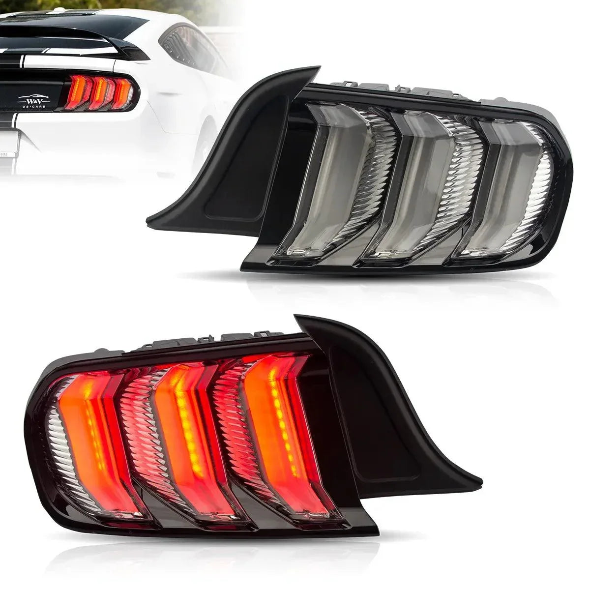 Vland LED Tail Lights Assembly for 2015-2023 Ford Mustang 6th Gen (S550)