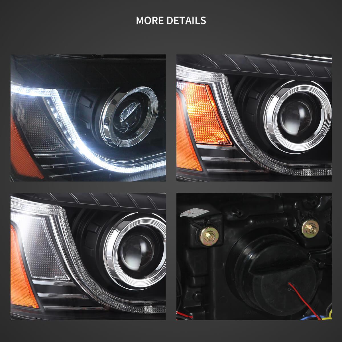 Vland LED Headlight Assembly Dual for 2004-2007 Toyota Highlander 1st Gen (XU20)