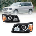 Vland LED Headlight Assembly Dual for 2004-2007 Toyota Highlander 1st Gen (XU20)
