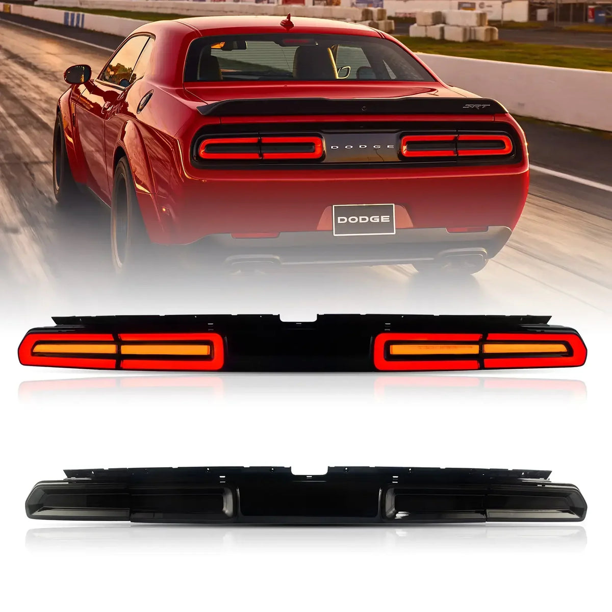 Vland LED Tail Lights Assembly for 2008-2014 Dodge Challenger 3rd Gen (LC)