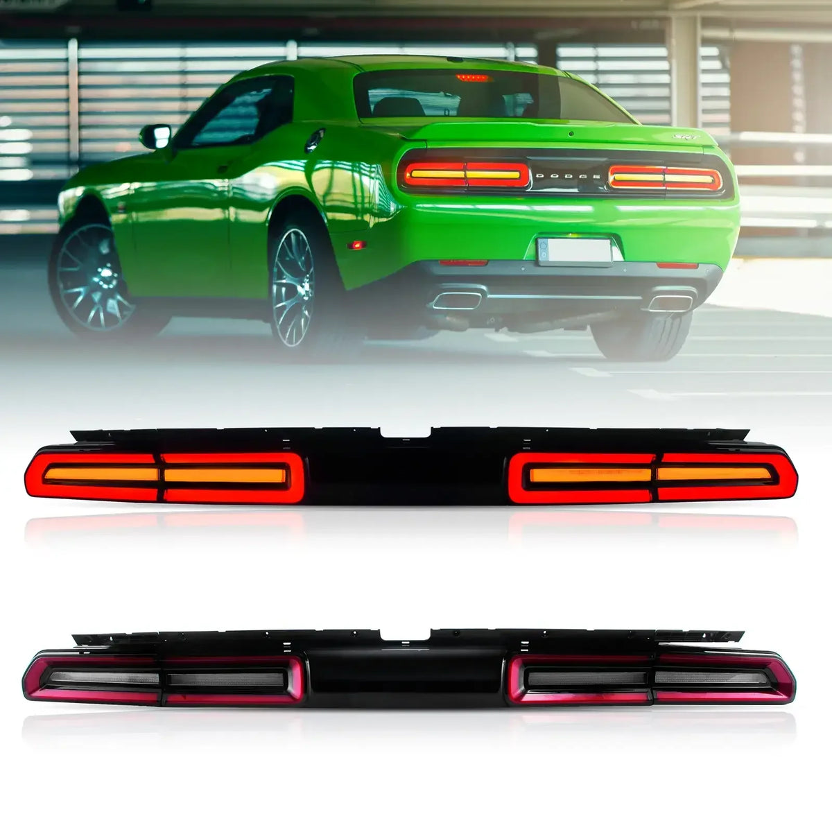 Vland LED Tail Lights Assembly for 2008-2014 Dodge Challenger 3rd Gen (LC)