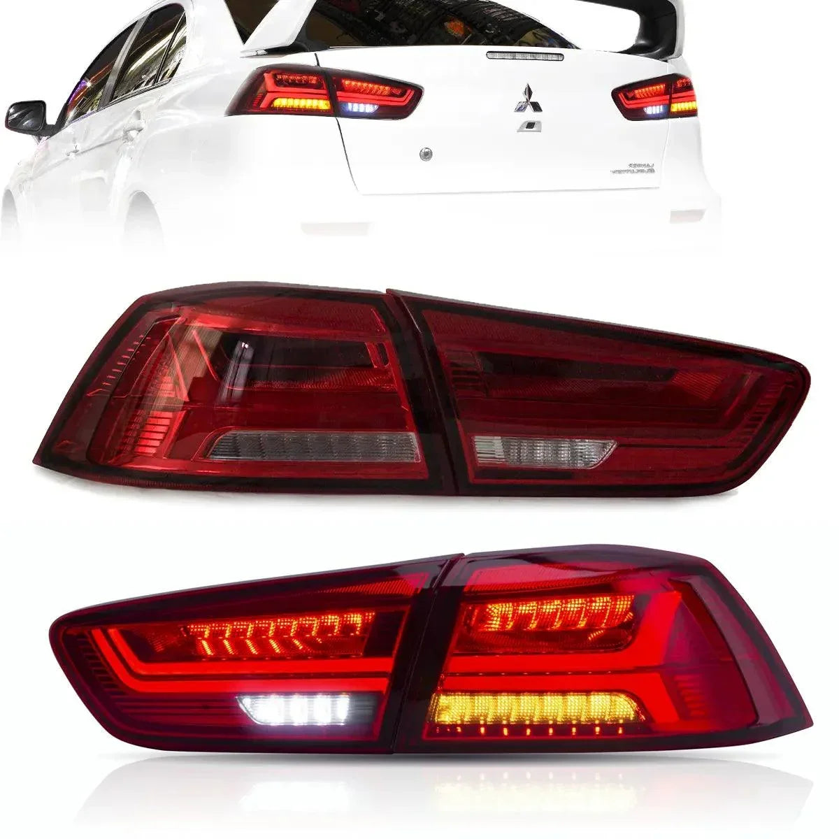 Vland LED Tail Light Assembly for 2008-2017 Mitsubishi Lancer & EVO X