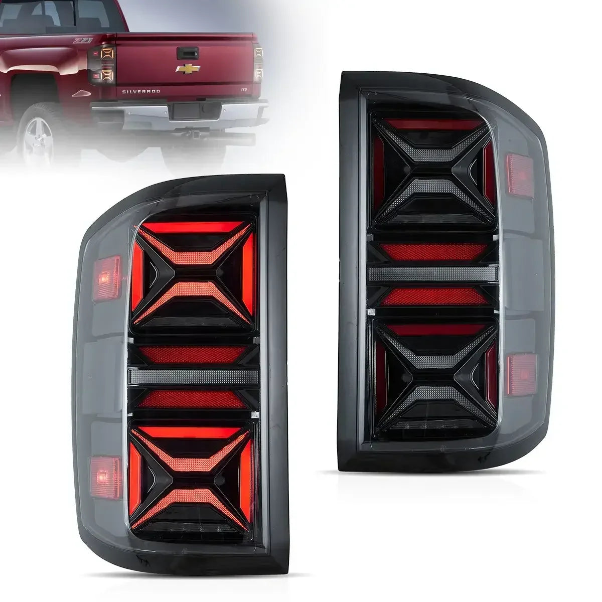 Vland LED Tail Light Assembly for 2014-2018 Chevrolet Silverado