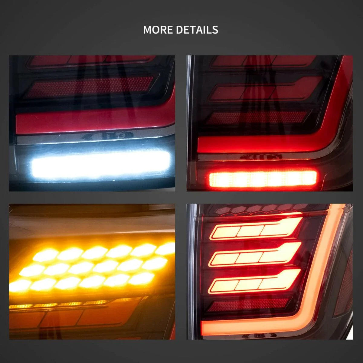 Vland LED Tail Lights Assembly for 2010-2023 Toyota 4Runner 5th Gen (N280)