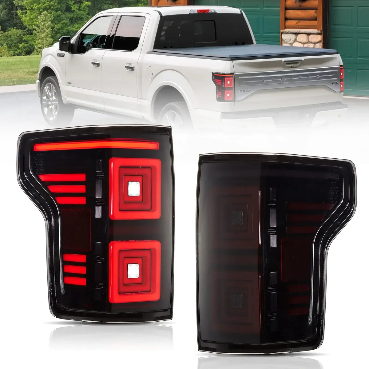 Vland LED Upgrade Tail Lights Assembly for 2015-2019 Ford F150 13th Gen (P552)