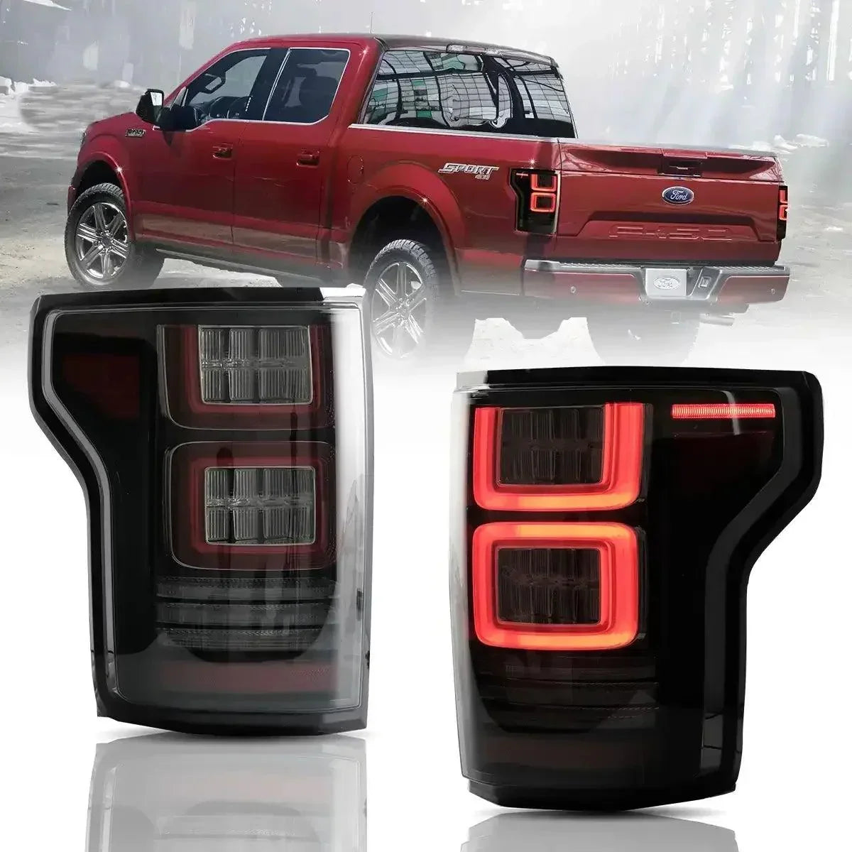 Vland LED Tail Lights Assembly for 2015-2020 Ford F150 13th Gen (P552)