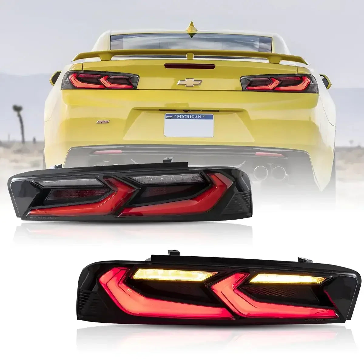 Vland LED Tail Lights Assembly for 2016-2018 Chevrolet Camaro