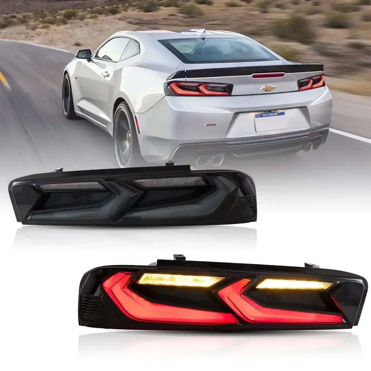 Vland LED Tail Lights Assembly for 2016-2018 Chevrolet Camaro