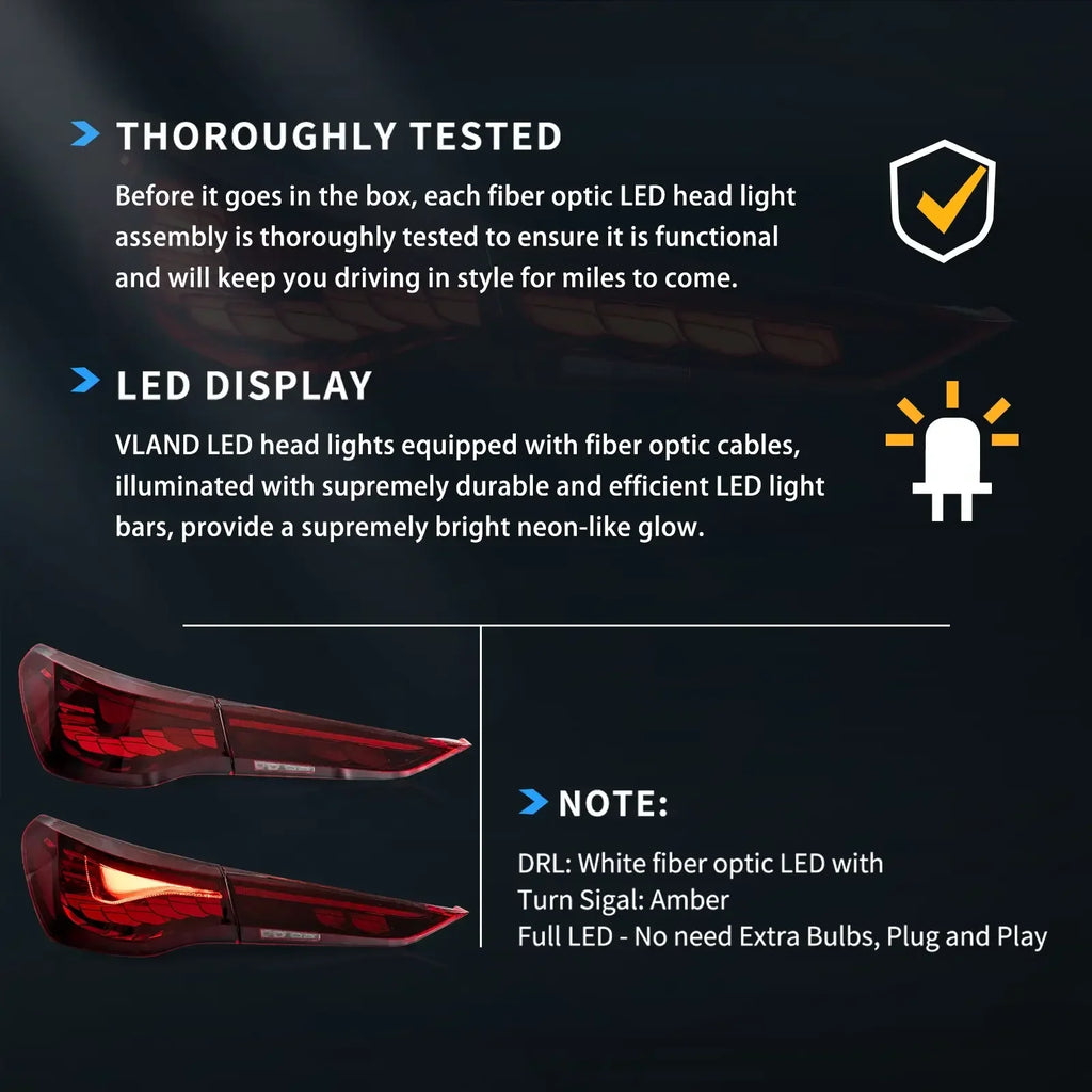 Vland OLED Tail Light Assembly for 2020+ BMW 4 Series G22/G23/G26