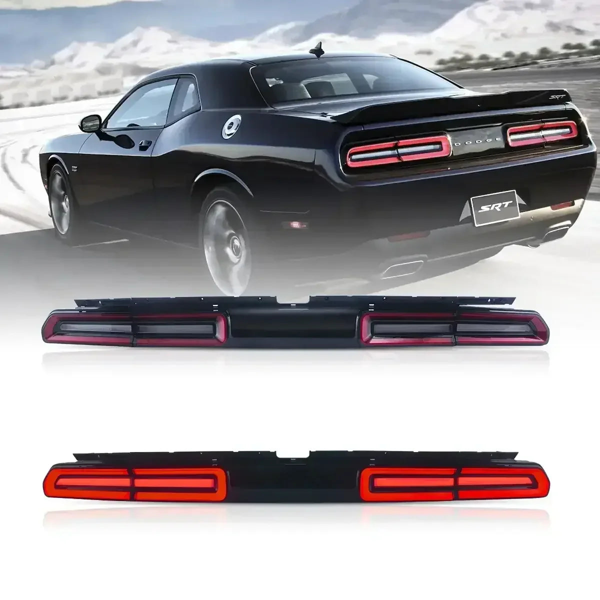 Vland LED Tail Lights Assembly for 2008-2014 Dodge Challenger 3rd Gen (LC)