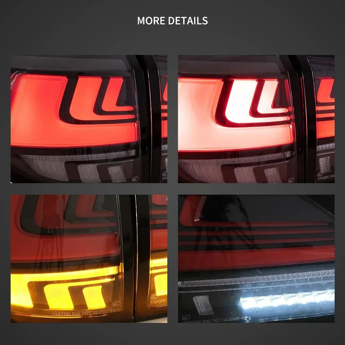Vland LED Tail Lights Assembly for 2008-2014 Lexus RX