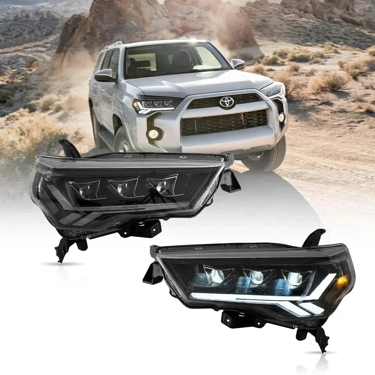 Vland LED Headlight Assembly Matrix for 2014-2022 Toyota 4Runner 5th Gen (N280)