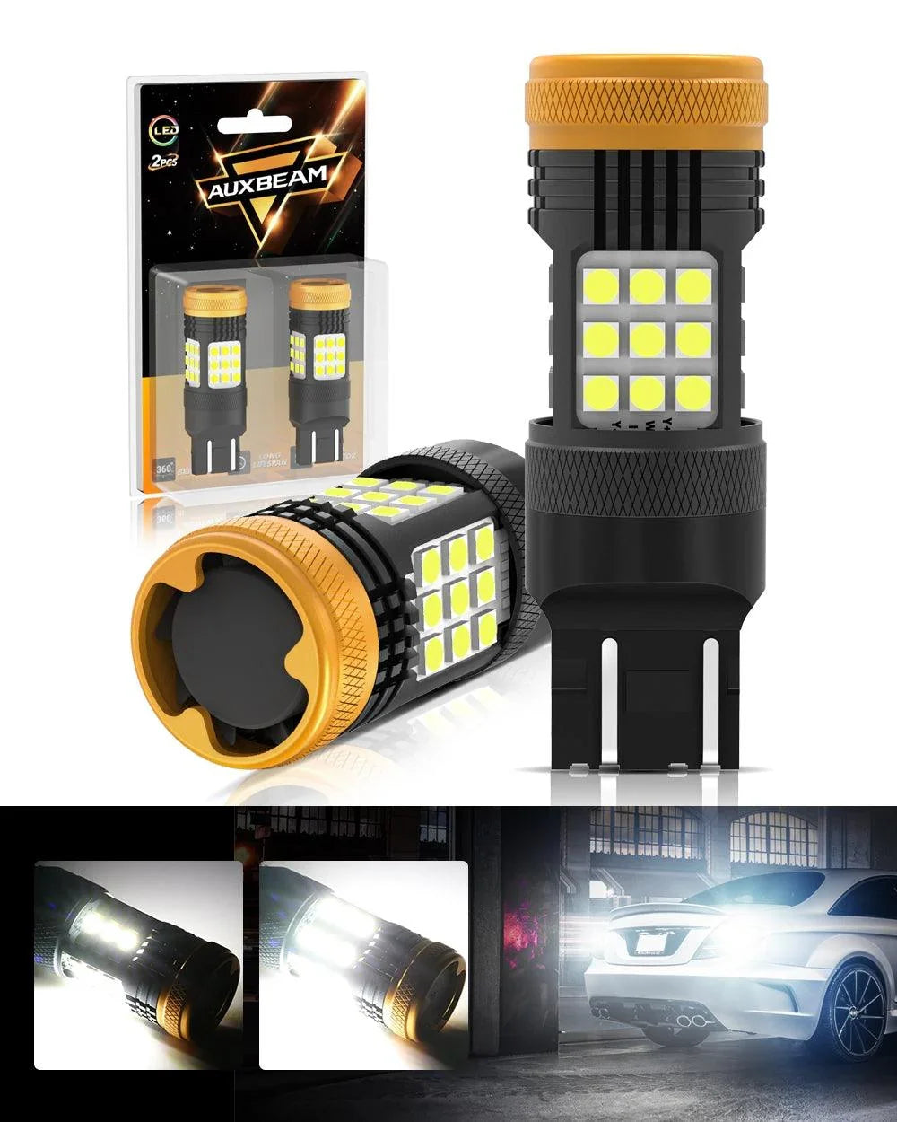 Auxbeam LED Headlight Bulbs Bundle for 2021 Ford F-150 9005 H11